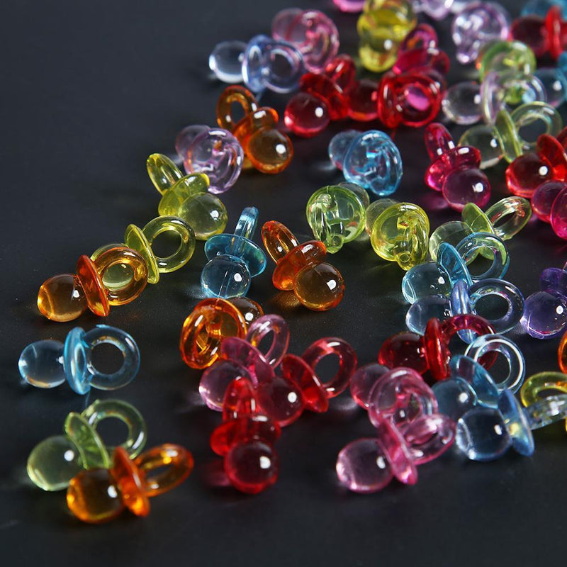50pcs Acrylic Baby Shower Favor Pacifier Girl Boy Decor Birthday Party Gift