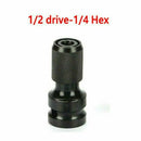 Adapter 1/2inch Drive to 1/4inch Hex Drill Chuck Converter For Impact Wrench