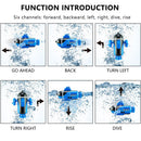 Mini Wireless Remote Control Submarine Electric Underwater Lake Boat (Blue)