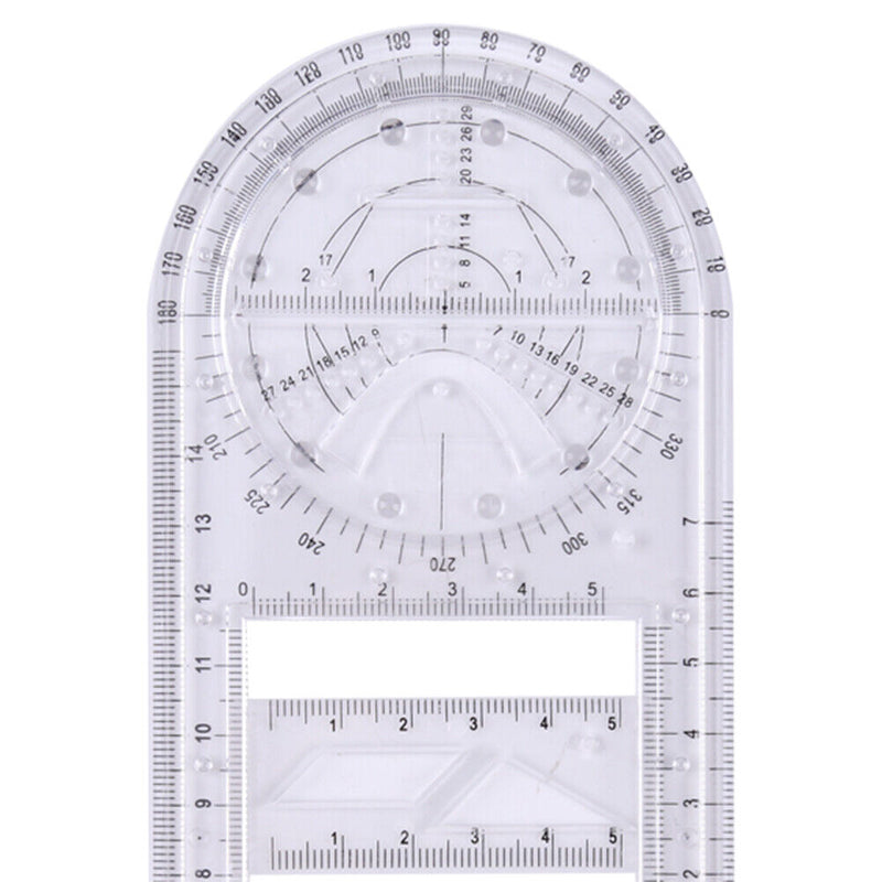Multifunction Rotating Geometric Ruler Drawing Template Art Design Construction