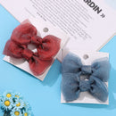 Girls Lovely Pin Barrettes Duckbill Clip Girls Hair Clips Net Yarn Bow Hairpins