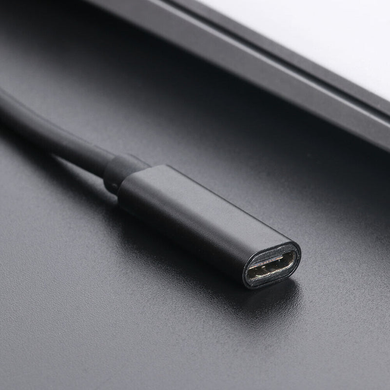 PD USB C Female to Right Angle DC Connector Adapter for Laptop (4.0x1.35mm)