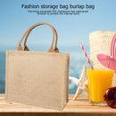 Burlap Totes Handbag, Women Eco Friendly Shopping Wallet Top-handle Grocery Bags
