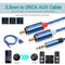 3pcs 3.5mm Male to 2 RCA Male Aux Audio Cable(10m)