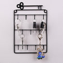 Iron Coat Hat Organizer Rack Wall Mounted 11 Hangers Hooks Key Storage Holder