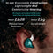 GK G1 Wired Earphone Dynamic HIFI Noise Cancelling Earbuds (Cyan No Mic)