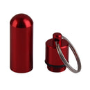 Portable Aluminum Pill Bottle Box Case Waterproof Tablets Drug Holder Keychain