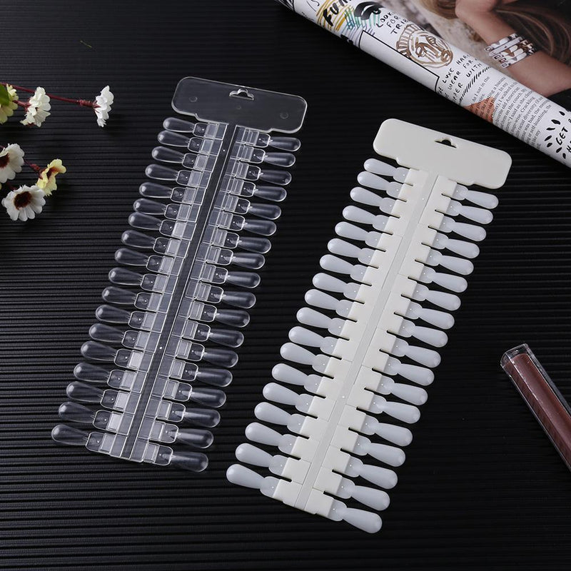 36pcs Removable False Nail Tips Color Card Nail Display Board (Skin Color)