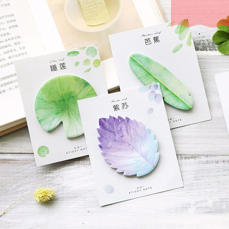 Stationery School Supplies Book Bookmarks Cute Notepad Notes Leaf Sticky