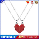 Punk Wishing Stone Pendant Lovers Couples Necklace Link Chain Jewelry (D)