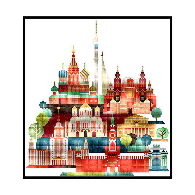 Partial Embroidery Scene Counted Cross Stitch 14CT Cotton Kit (FA129) Newly