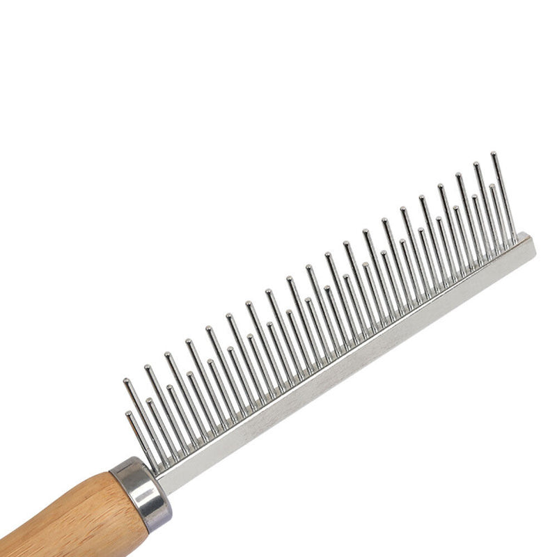 Pet Dematting Flea Comb Cats Dog Grooming Hair Removes (Long Short Needle)