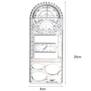 Geometric Ruler Students Drawing Template Measuring Tools (Transparent) Newly