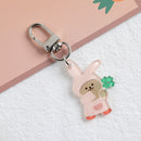 Cartoon Acrylic Pendant Keychain Korean Wallet Backpack Keyring Keyring (A)