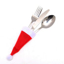 Pocket Christmas Decor Bag Fashion Wine Bottle Hat Home Ornament Cutlery Pouch