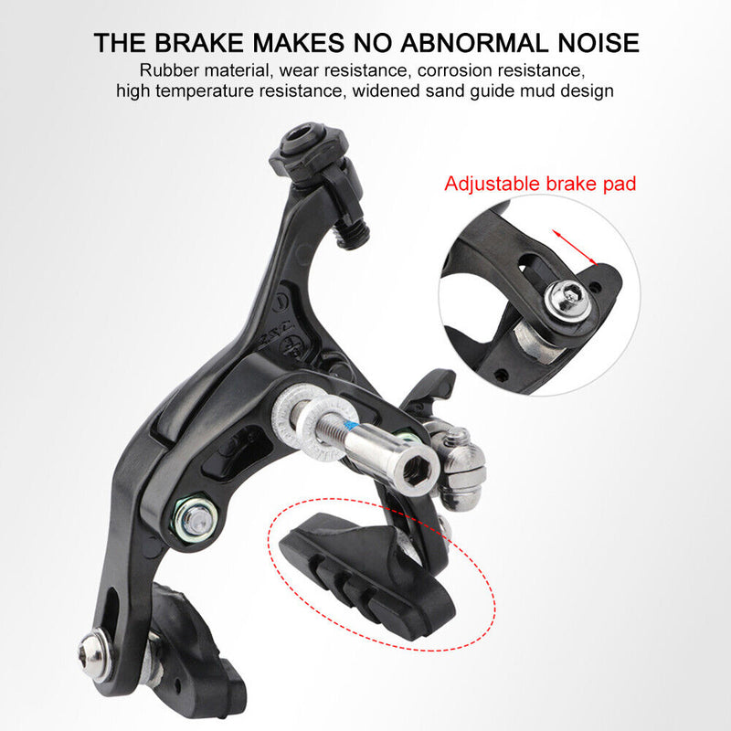 Aluminum Road Bicycle C Brake Caliper Bike Front Rear Brake Handles (Front)