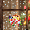 Christmas Cartoon Bird Snowflake Window Glass Stickers Home Mirror Stickers~