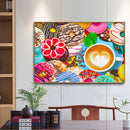 Coffee Donut Rhinestone Diamond Painting 5D Full Round Drill DIY Cartoon Artwork