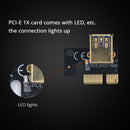 PCI Express Riser Card 1X to 16X PCI-E Extender USB 3.0 Cable 6Pin Power  Newly