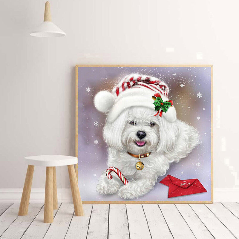 5D DIY Diamond Painting Kits Full Square Drill Christmas Havanese Mosaic Picture