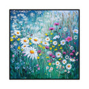 11CT Full Embroidery Daisy Bush Cotton Print Cross Stitch Kit Home Decoration