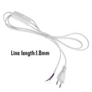 5.9ft Power Cord with On/Off Switch for Table Light Lamp (EU Plug/White)