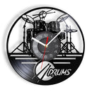 Drum Kit Vinyl Records Wall Clocks Wall Hanging Hanging Watch Record Wall Clock