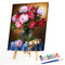Flower Oil Paint By Numbers Kit DIY Acrylic Painting on Canvas Drawing Picture
