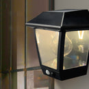 Retro Solar Light Outdoor Motion Sensor Street Garden Wall Lamp (Square) Newly