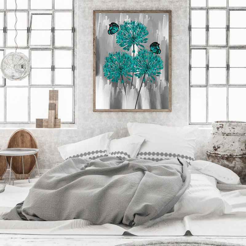 DIY Digital Picture Butterfly and Dandelion Painting By Numbers Set Handicraf