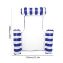 Swimming Pool Float Hammock Multi-Purpose Inflatable Lounge Bed (Dark Blue)