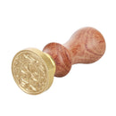 Retro Wax Sealing Stamp Wood Handle Grip Post Craft Stamping Art Decor (B) Newly