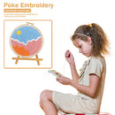DIY Russian Poking Embroidery Hoop Soft Yarn Punch Needle Sewing Needlework Kit