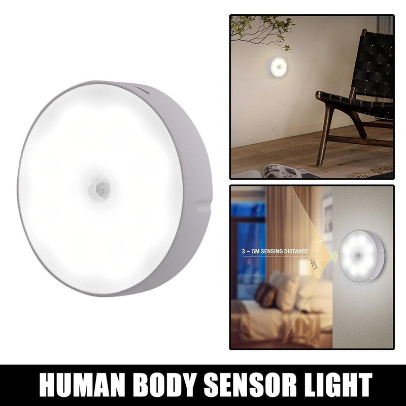 8Led Motion Sensor Light Wall Cabinet Stair Night Lamp Chargeable Lamp Lights_