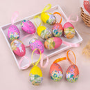 Decor Kids Gifts DIY Crafts Hanging Ornaments Hand Painted Easter Eggs Foam