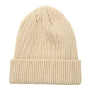 Winter Women Men Knit Ski Beanie Ball Wool Cuff Hat Ski Cap (Beige)