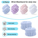 8 Pieces Spa Wrist Washband Scrunchies Cuffs for Washing Face Towel Wristba