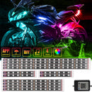 Motorcycle Neon Lights Bar Motorbike Rhythm RGB APP Control Lamp (1 for 12)