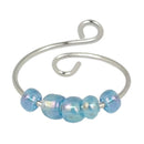 7PCS Stress Creativity Anxiety Ring Beaded Jewelry Rotate Beads Rings, E1G9
