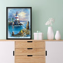 Full Embroidery Stamped Seaside Lighthouse DIY 11CT Cotton Art Cross Stitch Kit