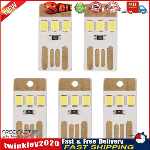 Outdoor Camping Mini LED Lights Energy Saving Rechargeable Lamp (5pcs) Newly