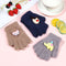 Winter Cartoon Mink Children's Warm Gloves Knitted Gloves Half-finger Gloves
