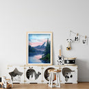 Diamond Painting Mountain Lake Full Round Drill Rhinestone Picture DIY Drawing