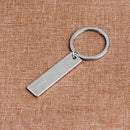 Fashion Men Letter Print Pendant Keychain Stainless Steel Key Ring (D1232)