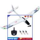 Wltoys XK A800 4CH RC Plane Assembly Glider w/ 2.4GHz Transmitter 3xBattery