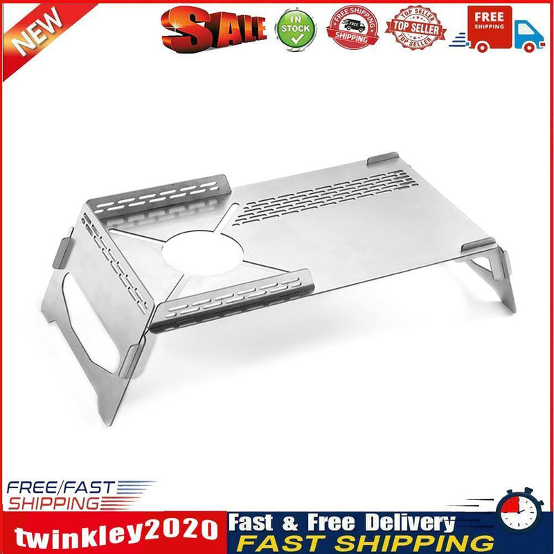 Portable Camping Picnic BBQ Table Heat Insulation Gas Stove Folding Desk Newly