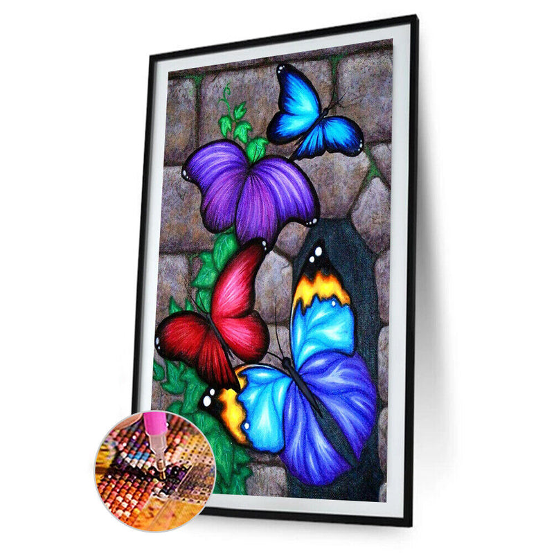 5D DIY Diamond Painting Colorful Butterflies Cross Stitch Embroidery Mosaic