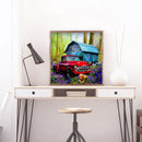 DIY Rhinestone House Car Dog Pictures Full Round Drill Diamond Painting Kit 5