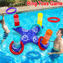 Inflatable Cross Ring Water Game Float Swim Pool Play Toys with 4 Circles