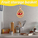 Hanging Basket Wall Planters Jute Teardrop Pot Holder for Fruit (18x17.5cm)